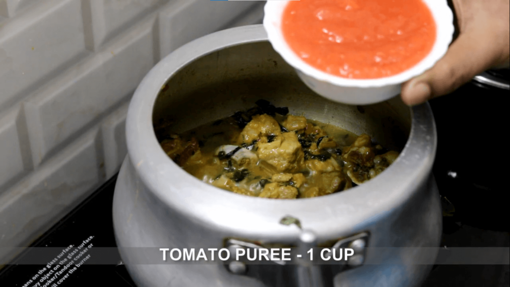 Mutton Curry Recipe - Add 1 cup of tomato puree