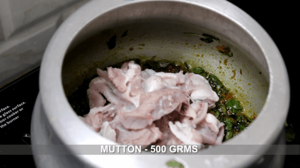 Mutton Curry Recipe - Add 500 grams of mutton