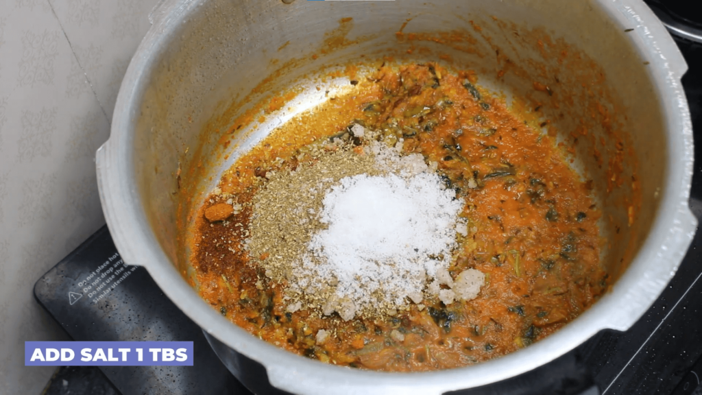 Punjabi Chana Masala - Add 2 tablespoons of salt