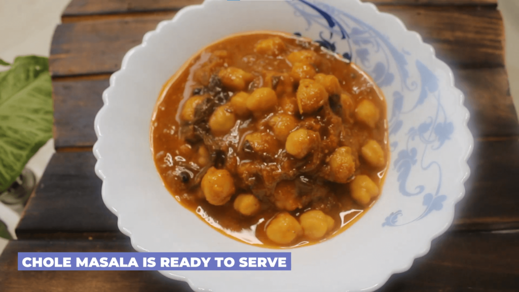 Punjabi Chana Masala - Chana Masala curry is ready to serve
