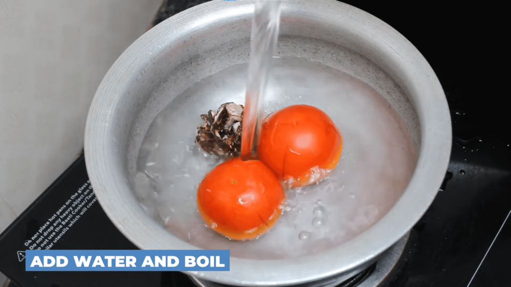 Tomato Rasam Without Dal - Add water and boil